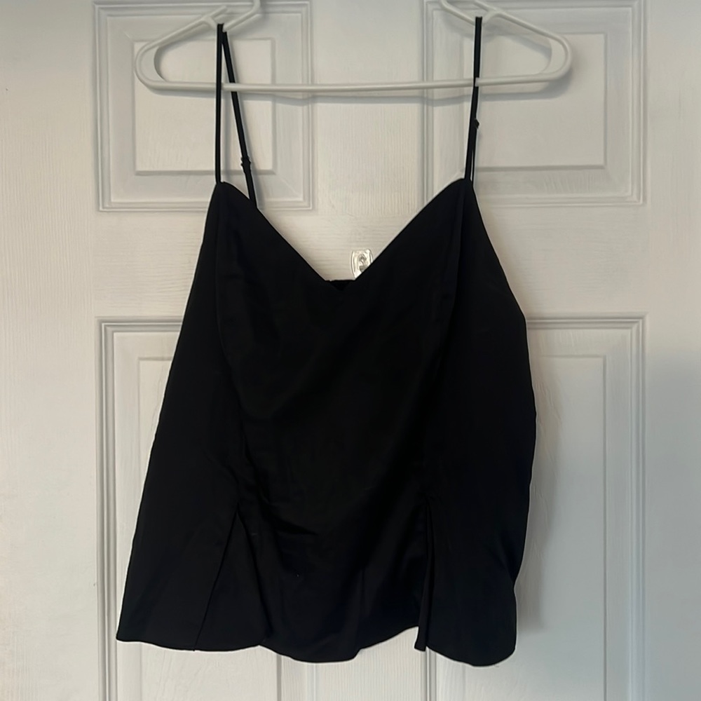 Black V neck top